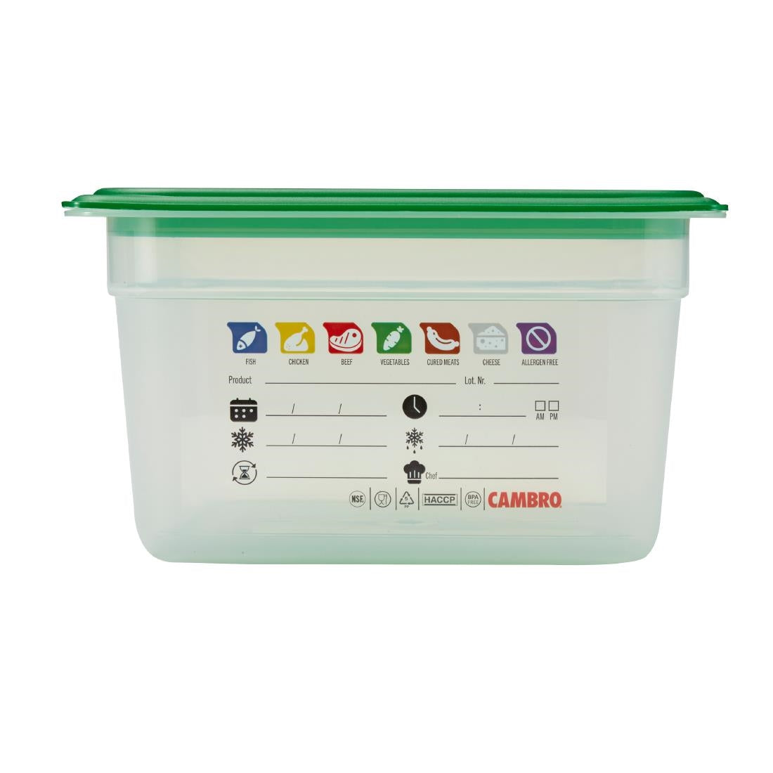 Cambro Safetrak IML Polypropylene Food Storage Container 1/2 GN 150mm
