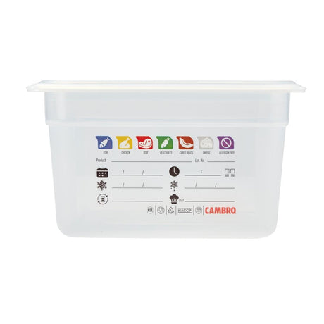 Cambro Safetrak IML Polypropylene Food Storage Container 1/2 GN 150mm