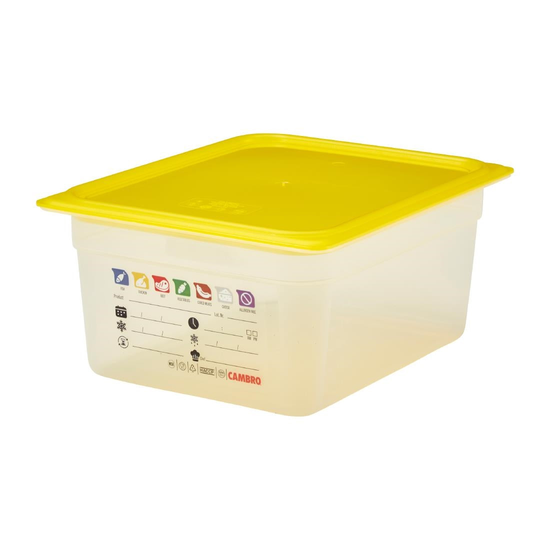 Cambro Safetrak IML Polypropylene Food Storage Container 1/2 GN 150mm
