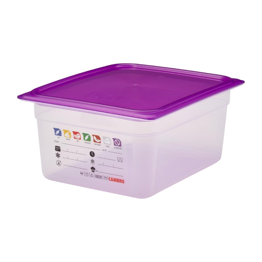 Cambro Safetrak IML Polypropylene Food Storage Container 1/2 GN 150mm