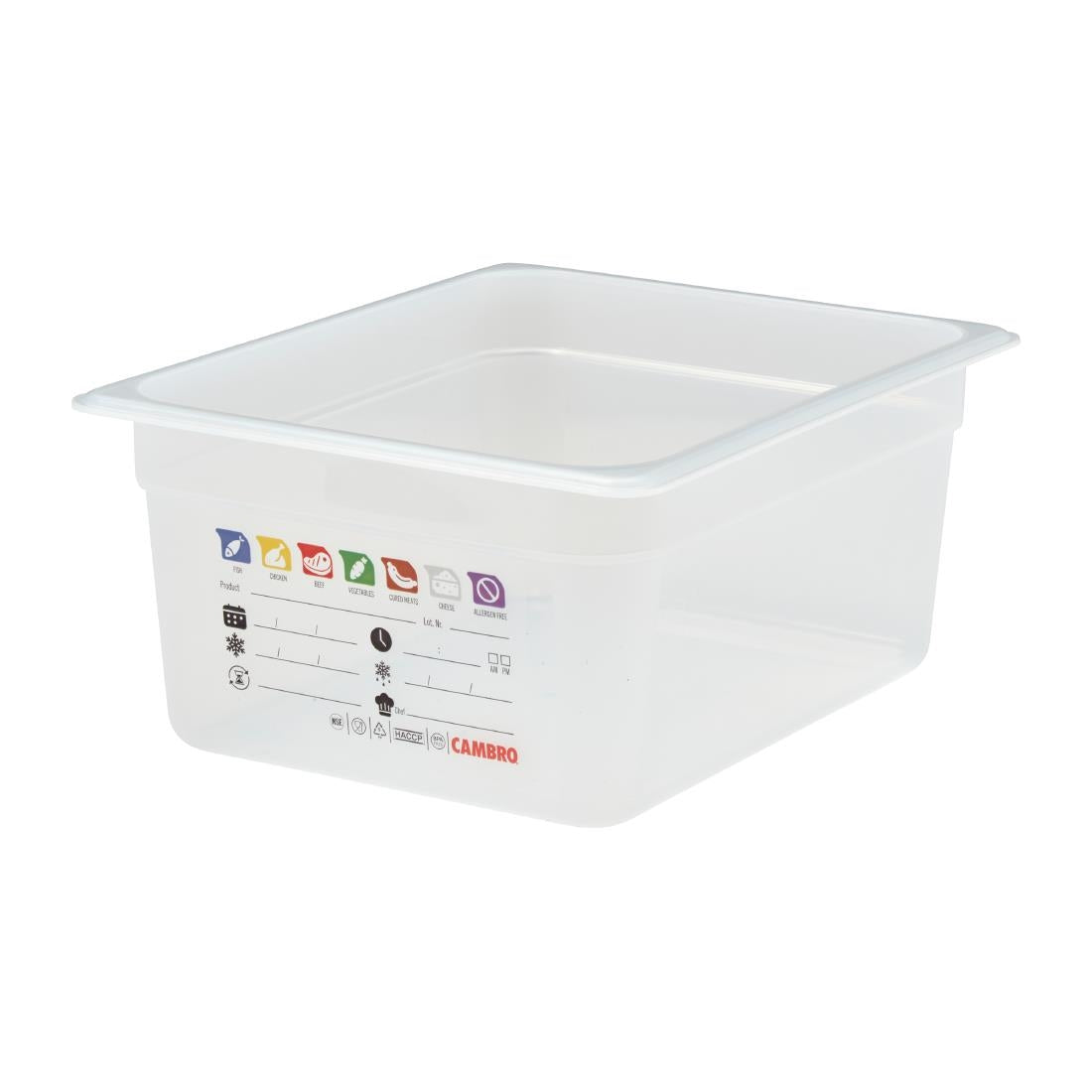 Cambro Safetrak IML Polypropylene Food Storage Container 1/2 GN 150mm