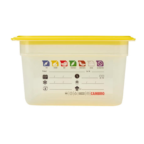 Cambro Safetrak IML Polypropylene Food Storage Container 1/2 GN 150mm