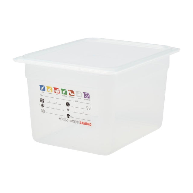 Cambro Safetrak IML Polypropylene Food Storage Container 1/2 GN 200mm