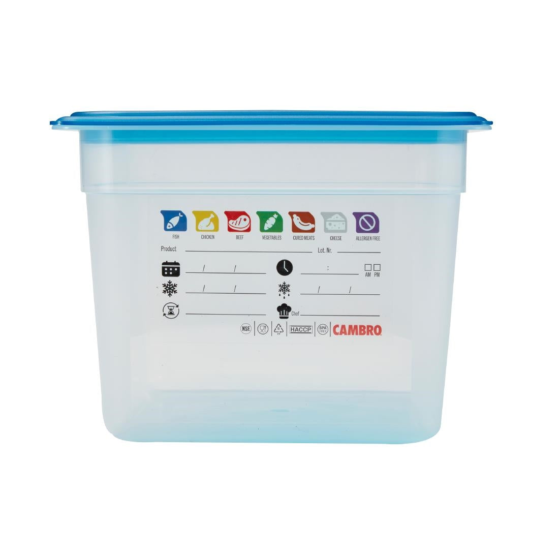 Cambro Safetrak IML Polypropylene Food Storage Container 1/2 GN 200mm