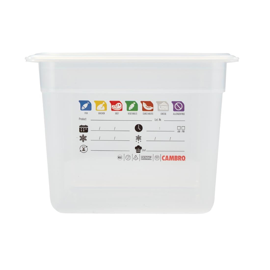Cambro Safetrak IML Polypropylene Food Storage Container 1/2 GN 200mm