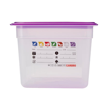 Cambro Safetrak IML Polypropylene Food Storage Container 1/2 GN 200mm
