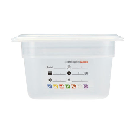 Cambro Safetrak IML Polypropylene Food Storage Container 1/3 GN 100mm