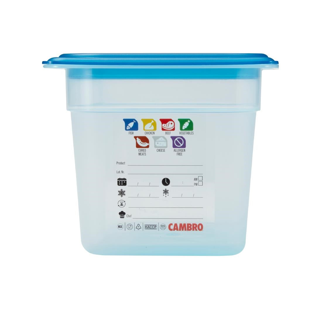 Cambro Safetrak IML Polypropylene Food Storage Container 1/3 GN 150mm