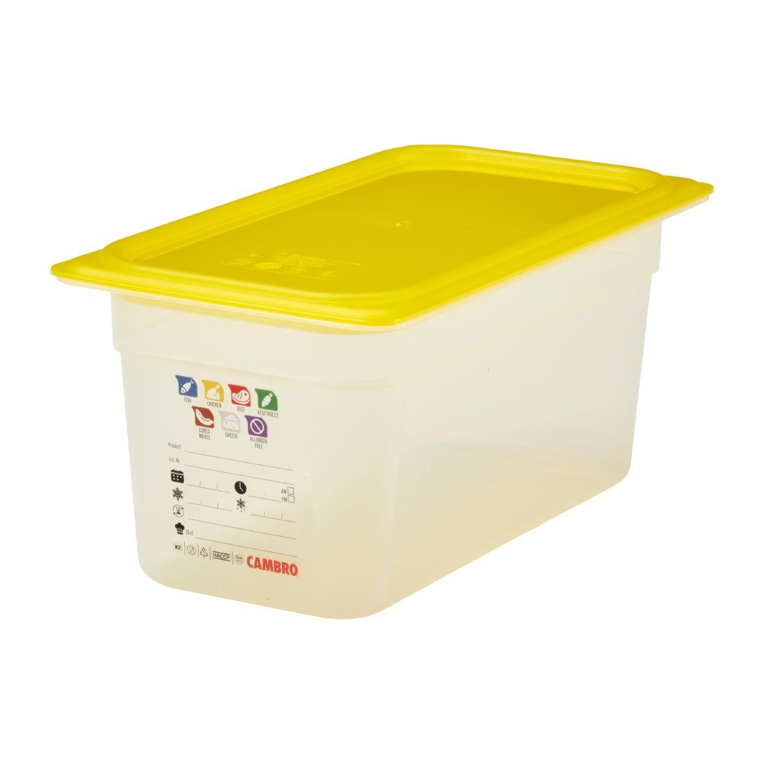 Cambro Safetrak IML Polypropylene Food Storage Container 1/3 GN 150mm
