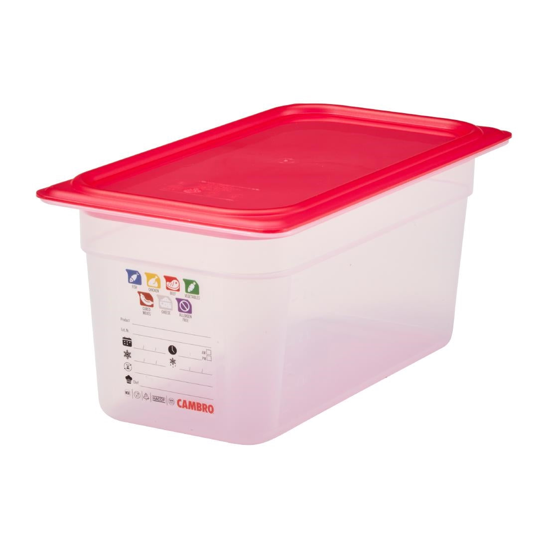 Cambro Safetrak IML Polypropylene Food Storage Container 1/3 GN 150mm