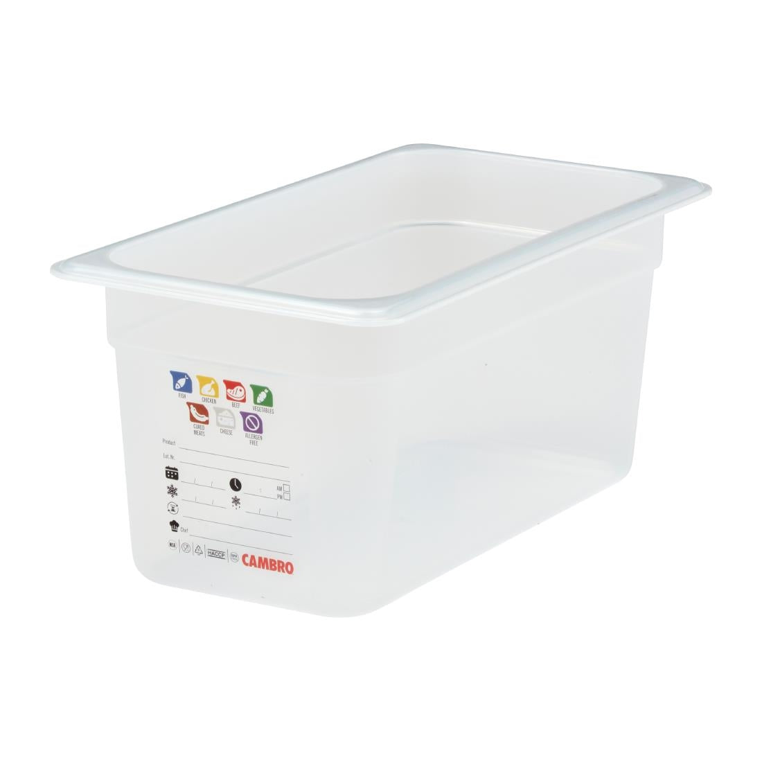 Cambro Safetrak IML Polypropylene Food Storage Container 1/3 GN 150mm