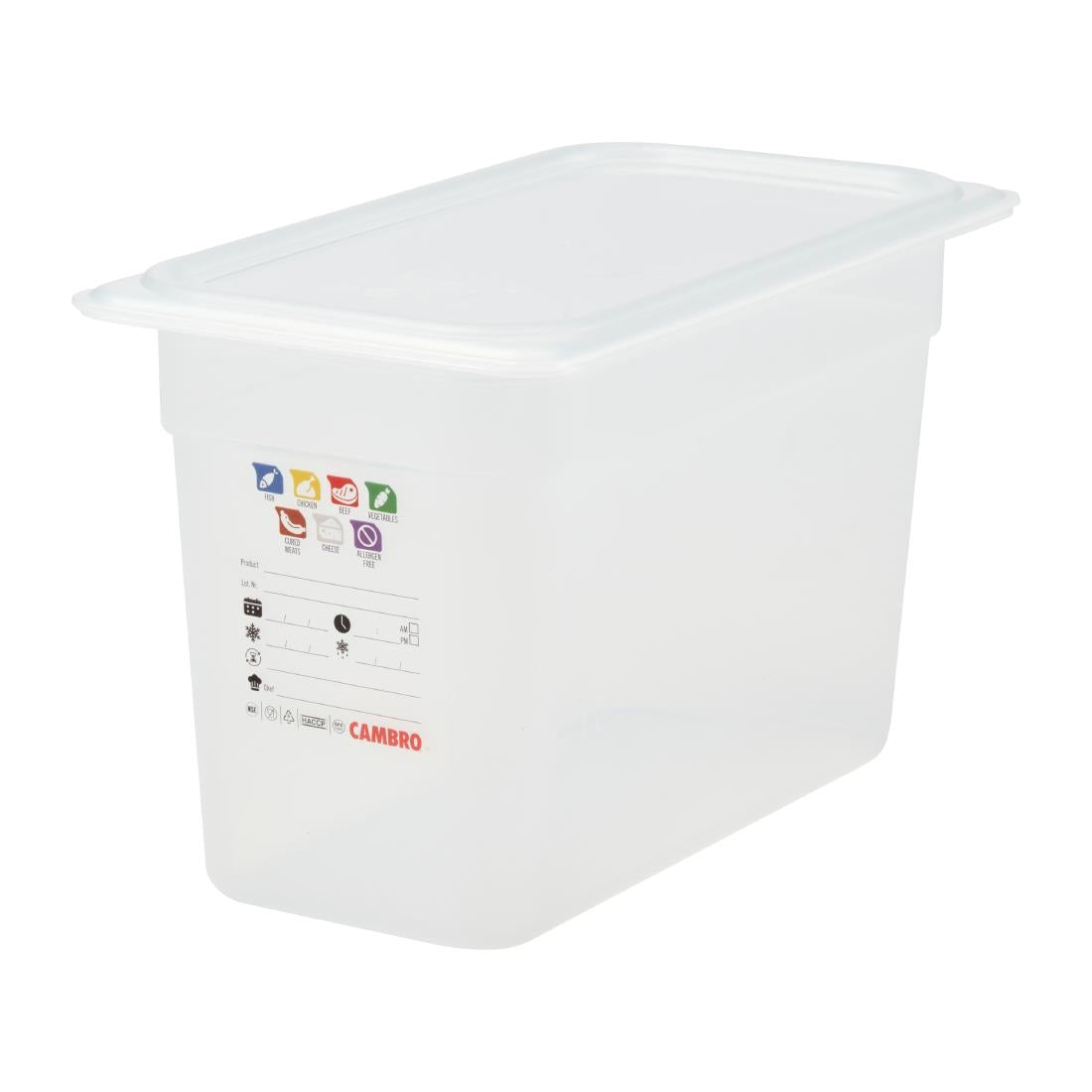 Cambro Safetrak IML Polypropylene Food Storage Container 1/3 GN 200mm