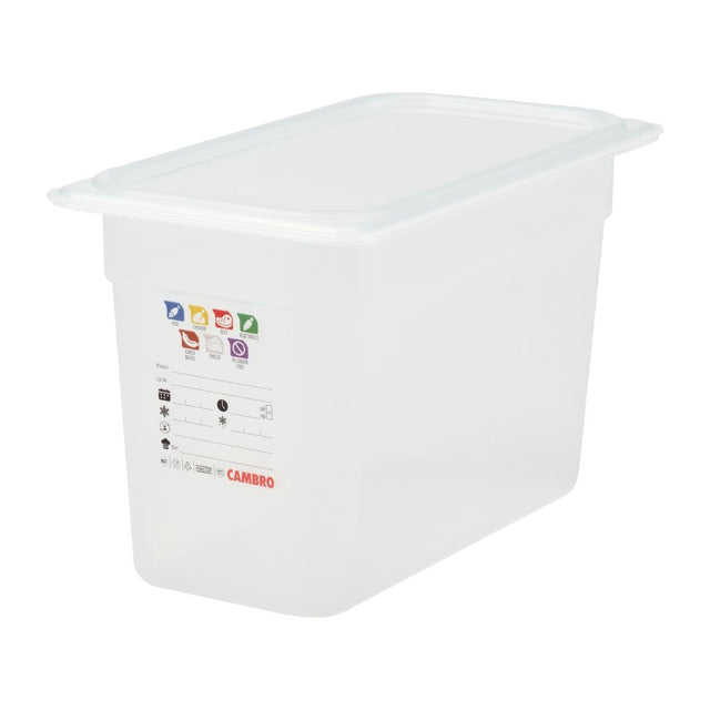 Cambro Safetrak IML Polypropylene Food Storage Container 1/3 GN 200mm