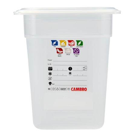 Cambro Safetrak IML Polypropylene Food Storage Container 1/3 GN 200mm