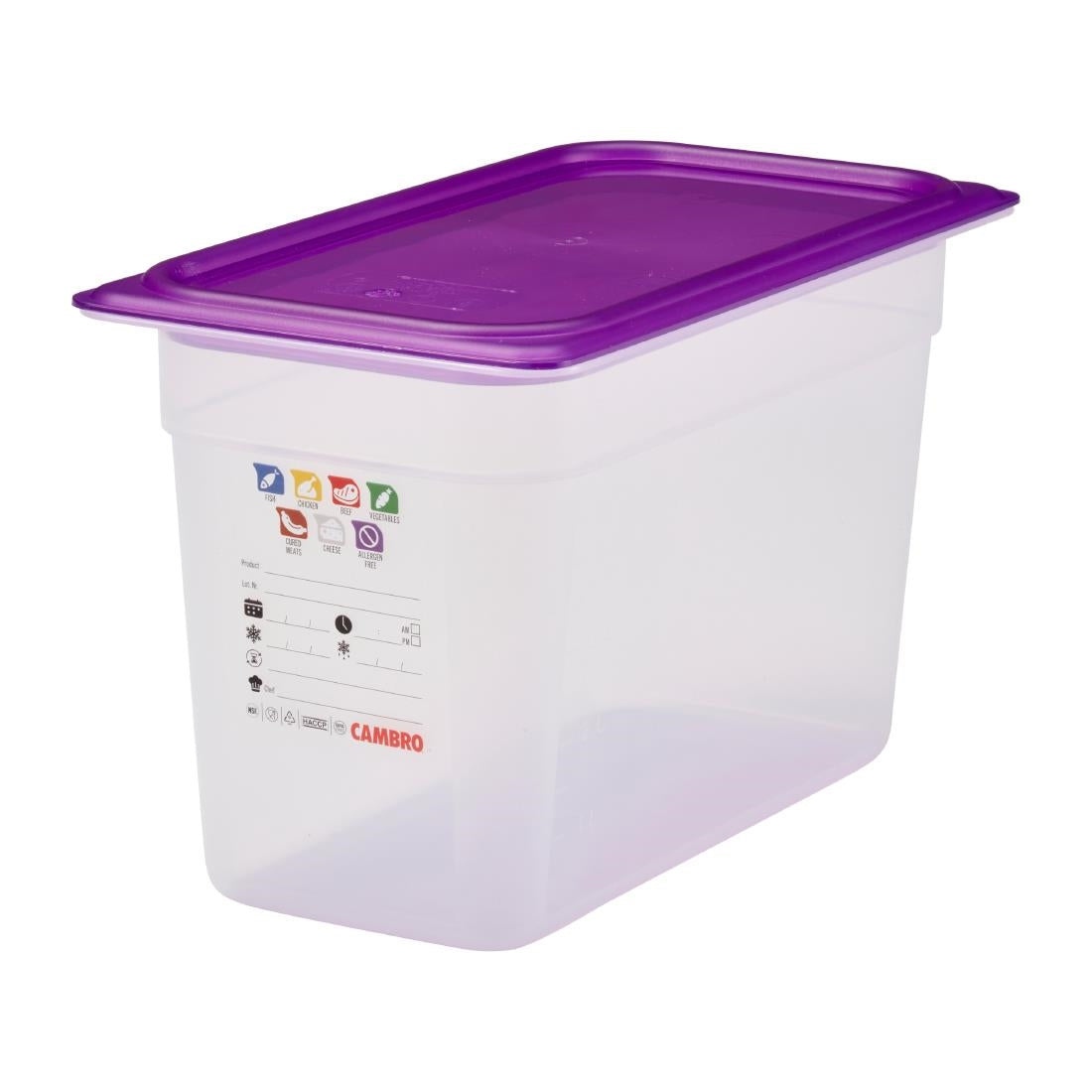 Cambro Safetrak IML Polypropylene Food Storage Container 1/3 GN 200mm