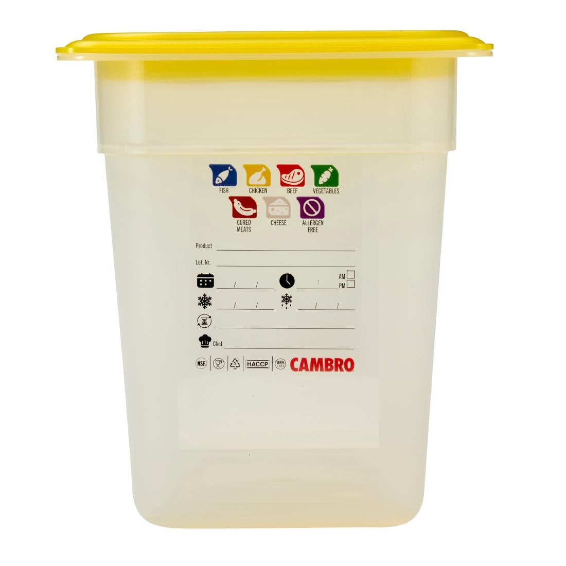 Cambro Safetrak IML Polypropylene Food Storage Container 1/3 GN 200mm