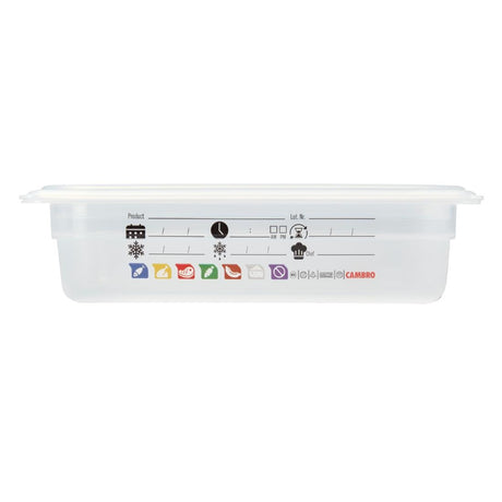 Cambro Safetrak IML Polypropylene Food Storage Container 1/4 GN 65mm
