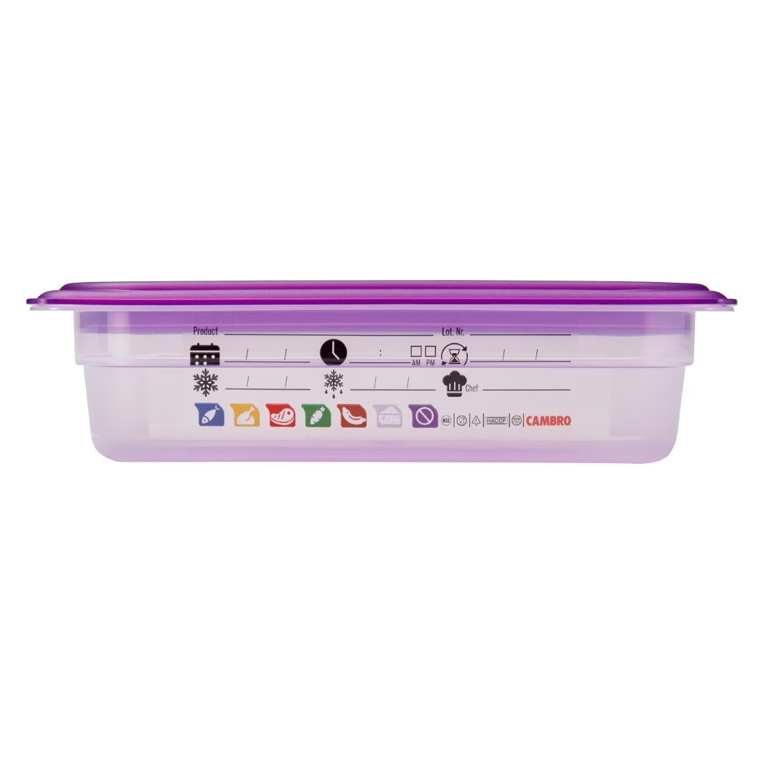 Cambro Safetrak IML Polypropylene Food Storage Container 1/4 GN 65mm