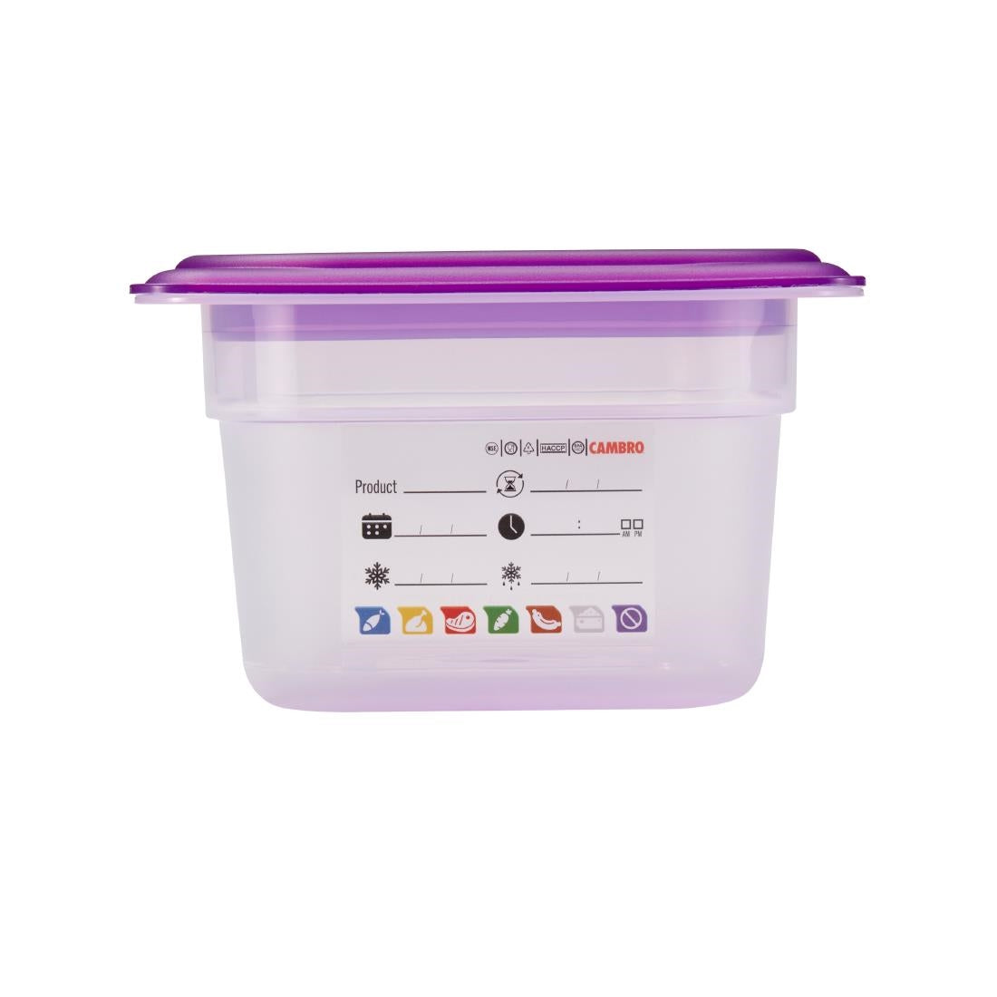 Cambro Safetrak IML Polypropylene Food Storage Container 1/4 GN 100mm