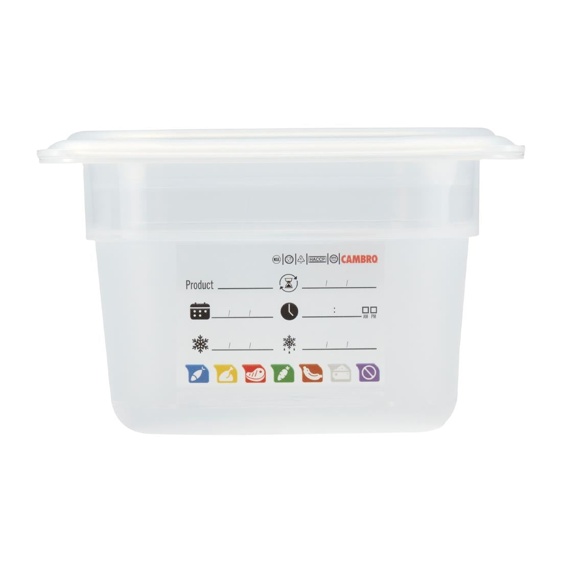 Cambro Safetrak IML Polypropylene Food Storage Container 1/4 GN 100mm