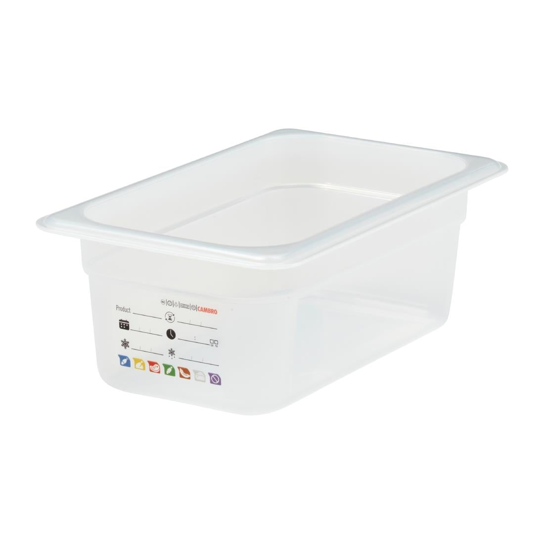 Cambro Safetrak IML Polypropylene Food Storage Container 1/4 GN 100mm