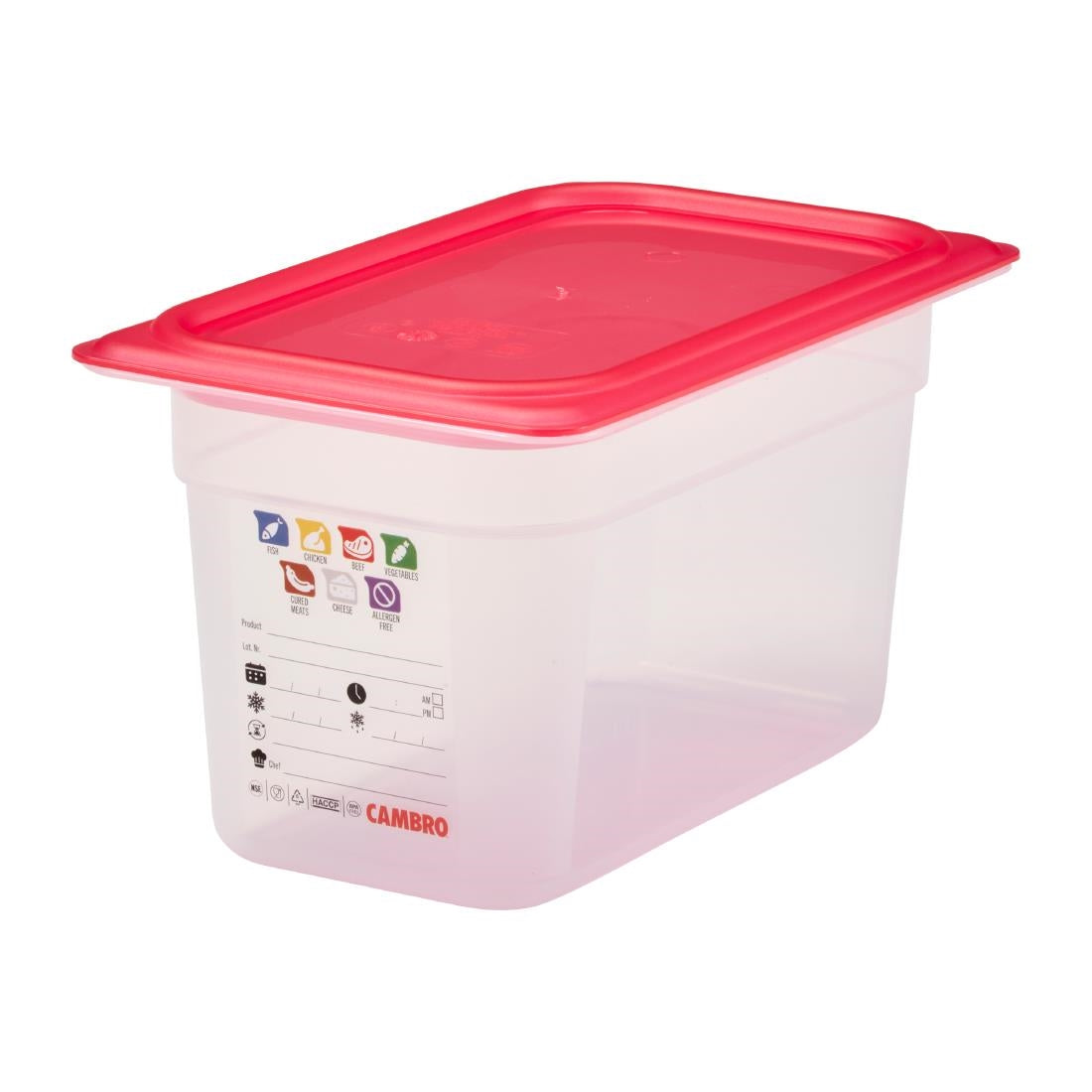 Cambro Safetrak IML Polypropylene Food Storage Container 1/4 GN 150mm