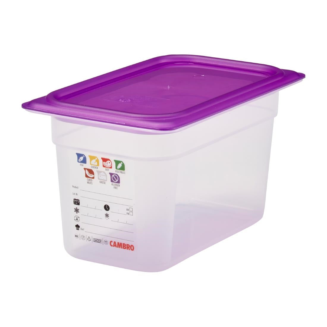 Cambro Safetrak IML Polypropylene Food Storage Container 1/4 GN 150mm