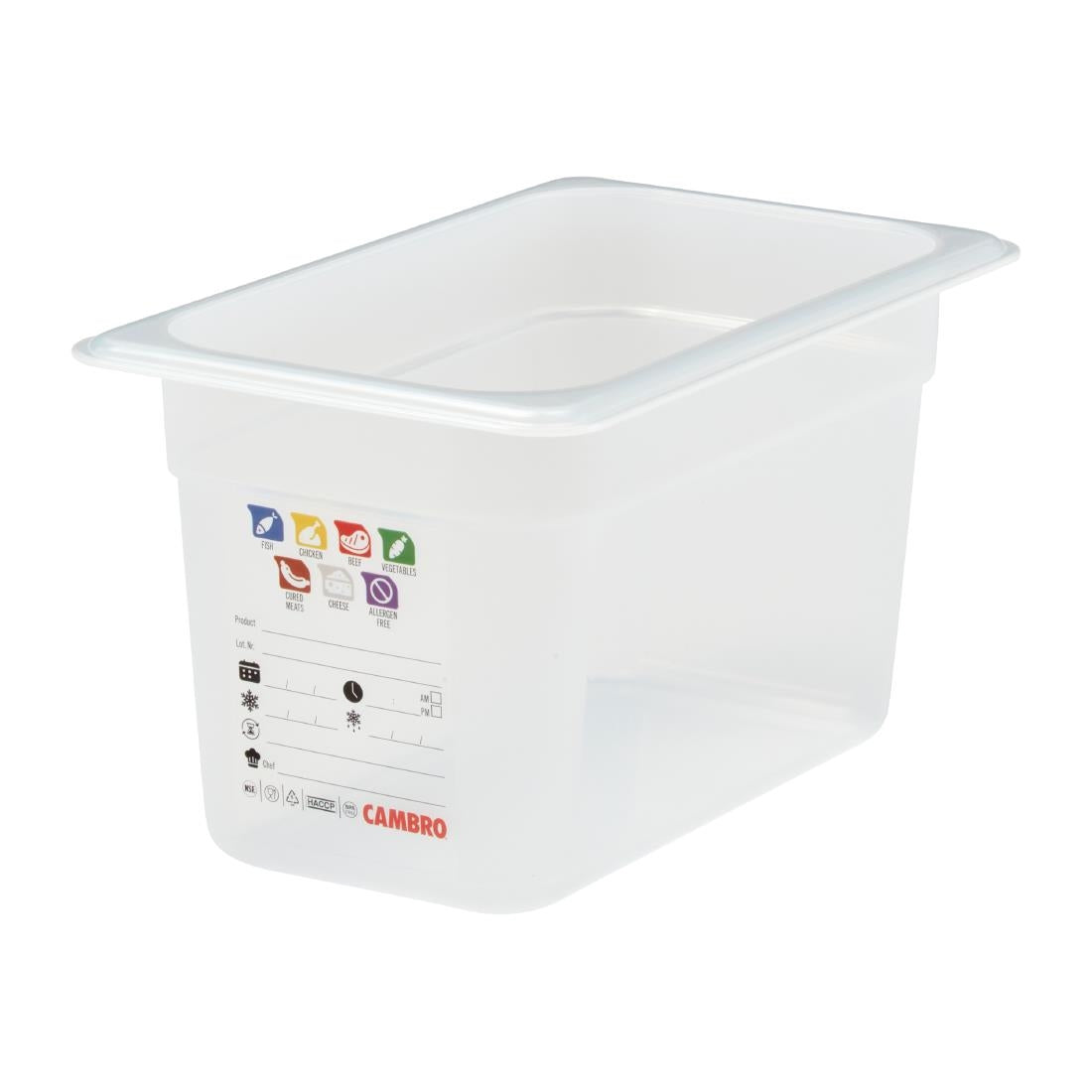 Cambro Safetrak IML Polypropylene Food Storage Container 1/4 GN 150mm