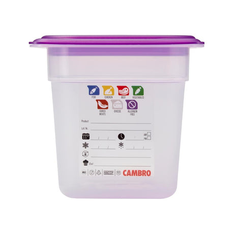 Cambro Safetrak IML Polypropylene Food Storage Container 1/4 GN 150mm