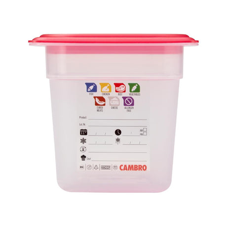 Cambro Safetrak IML Polypropylene Food Storage Container 1/4 GN 150mm