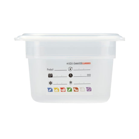 Cambro Safetrak IML Polypropylene Food Storage Container 1/6 GN 100mm