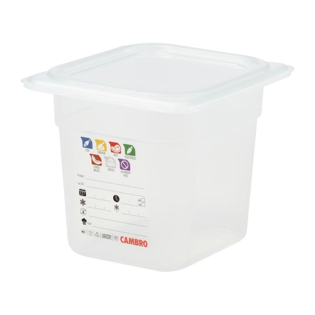 Cambro Safetrak IML Polypropylene Food Storage Container 1/6 GN 150mm