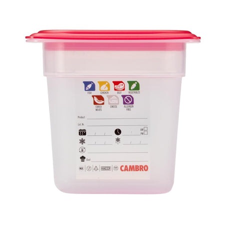 Cambro Safetrak IML Polypropylene Food Storage Container 1/6 GN 150mm