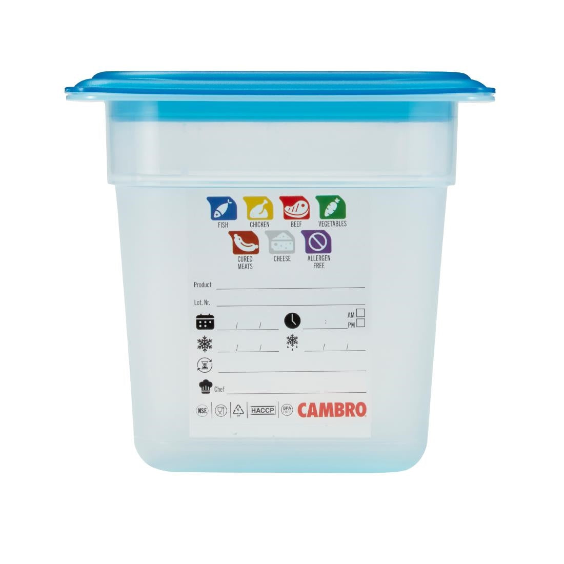 Cambro Safetrak IML Polypropylene Food Storage Container 1/6 GN 150mm