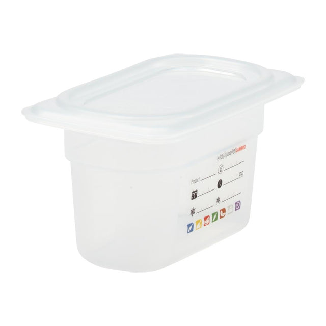 Cambro Safetrak IML Polypropylene Food Storage Container 1/9 GN 100mm