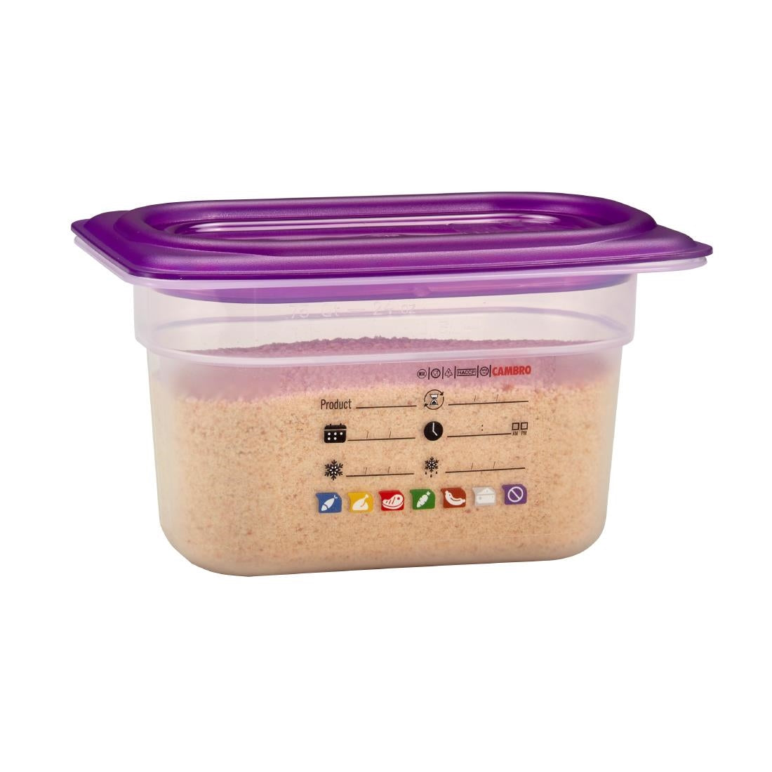 Cambro Safetrak IML Polypropylene Food Storage Container 1/9 GN 100mm