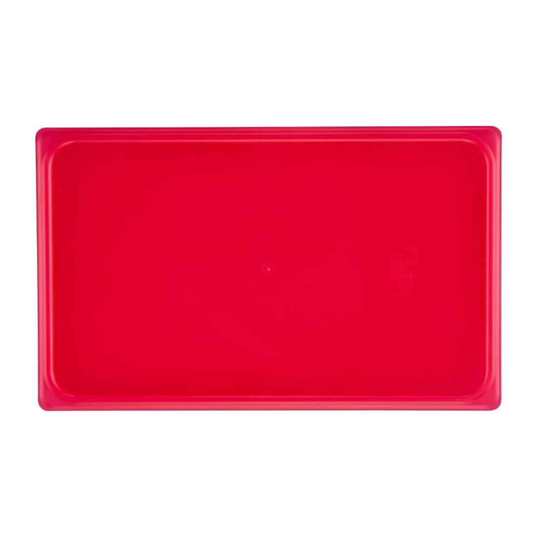 Cambro Safetrak IML Polypropylene Seal Lid Red 1/1 GN
