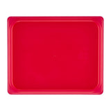 Cambro Safetrak IML Polypropylene Seal Lid Red 1/2 GN