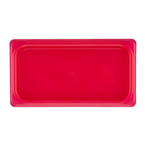 Cambro Safetrak IML Polypropylene Seal Lid Red 1/3 GN
