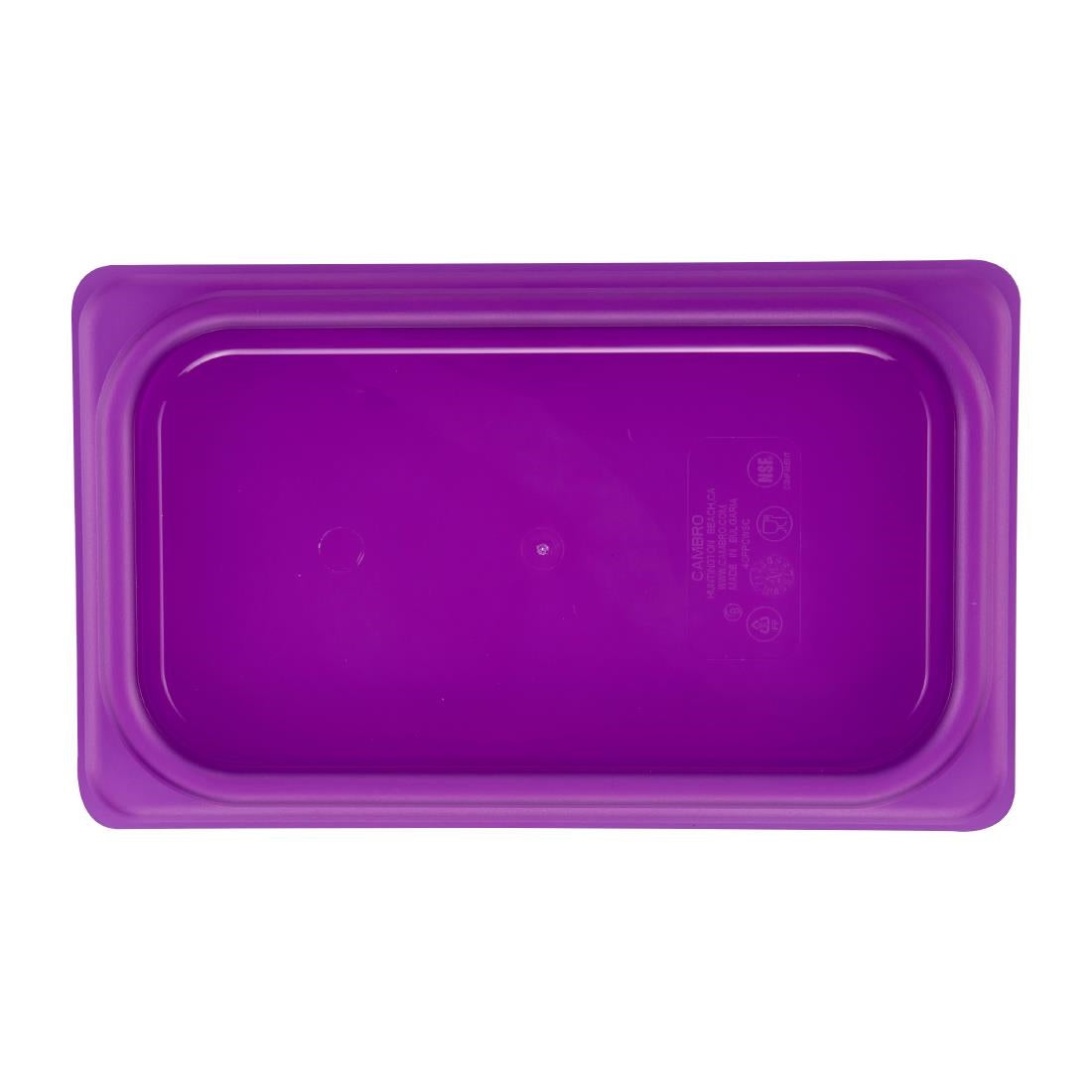 Cambro Safetrak IML Polypropylene Seal Lid Purple 1/4 GN
