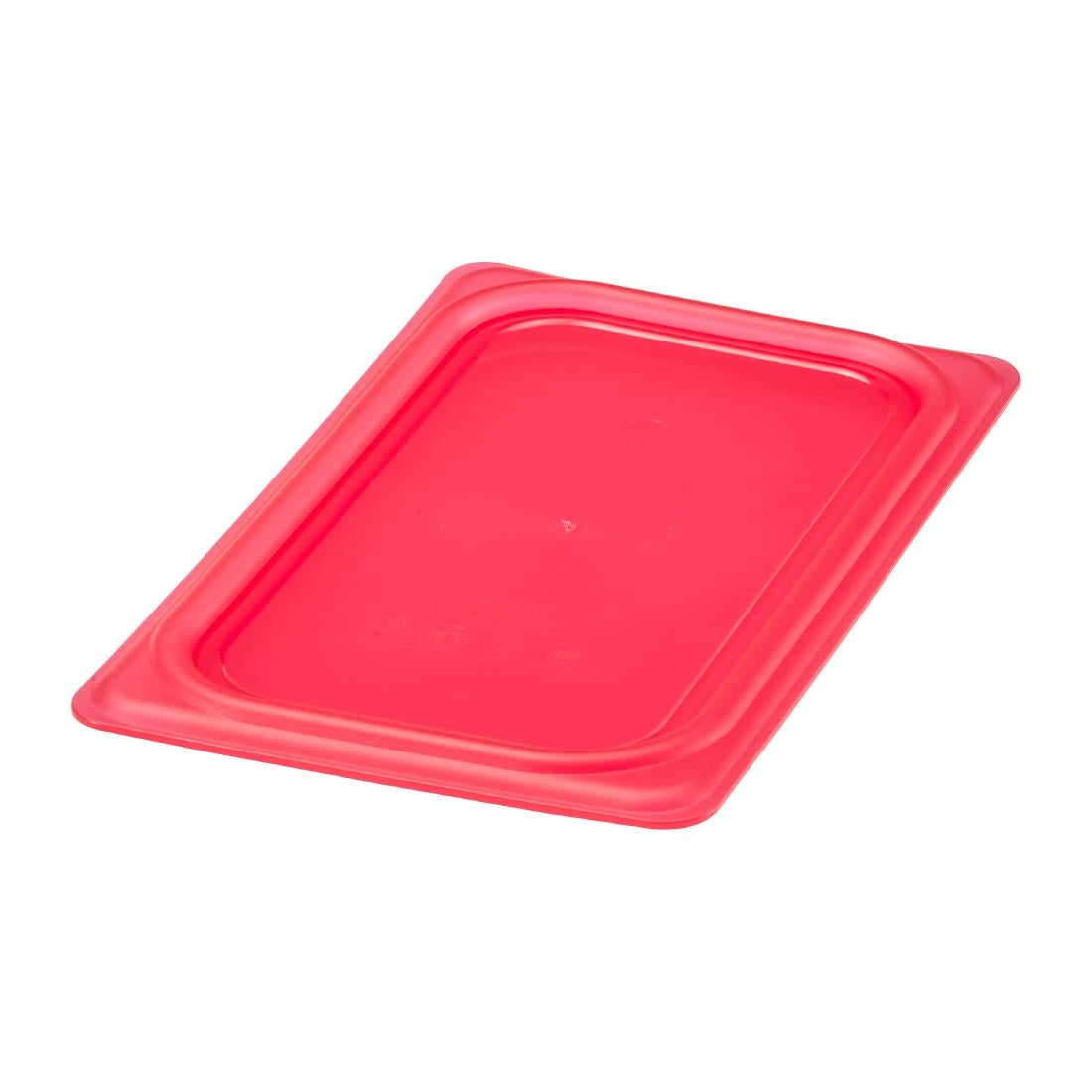Cambro Safetrak IML Polypropylene Seal Lid Red 1/4 GN