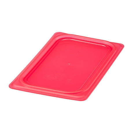 Cambro Safetrak IML Polypropylene Seal Lid Red 1/4 GN