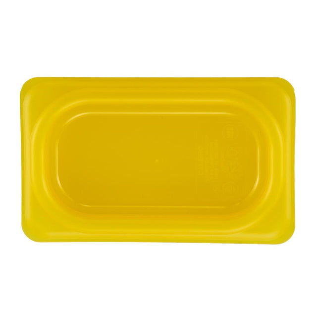Cambro Safetrak IML Polypropylene Seal Lid Yellow 1/9 GN