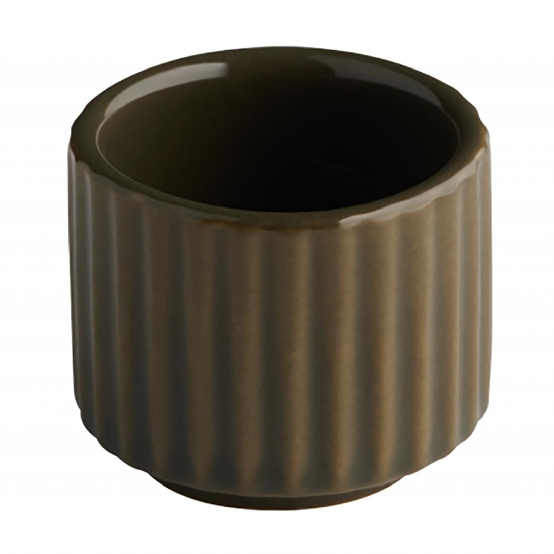APS THE GRID Porcelain Bowls Brown 45mm (12 Pack)