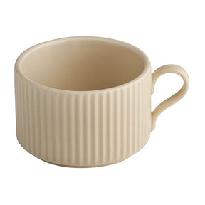 APS THE GRID Porcelain Cappuccino Cups Sand 200ml (6 Pack)