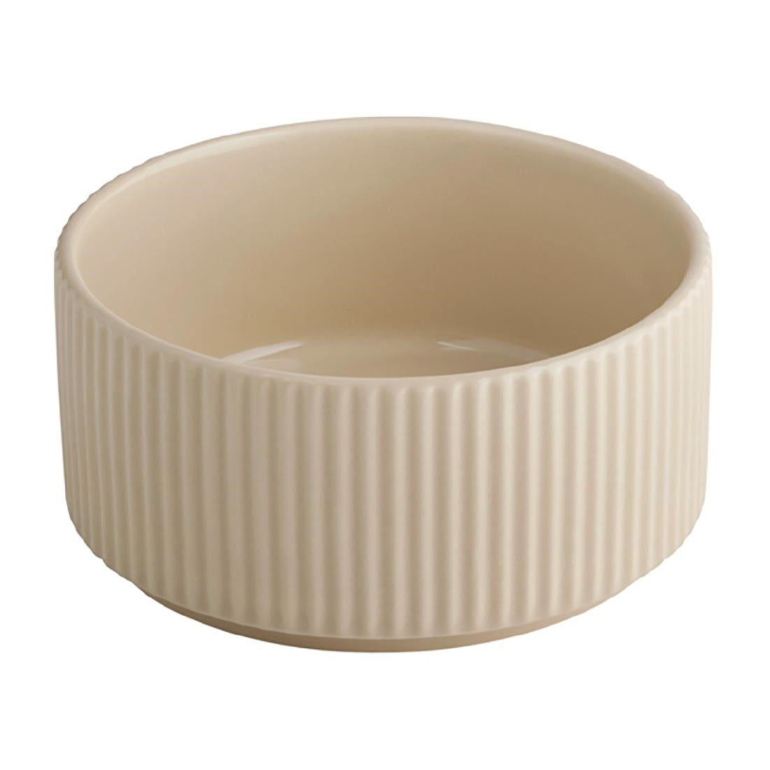 APS THE GRID Porcelain Bowls Sand 350ml (6 Pack)