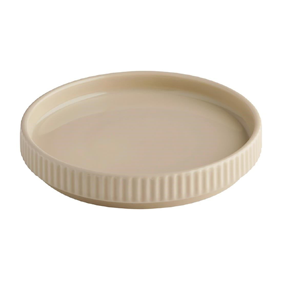 APS THE GRID Porcelain Plates Sand 140mm (6 Pack)