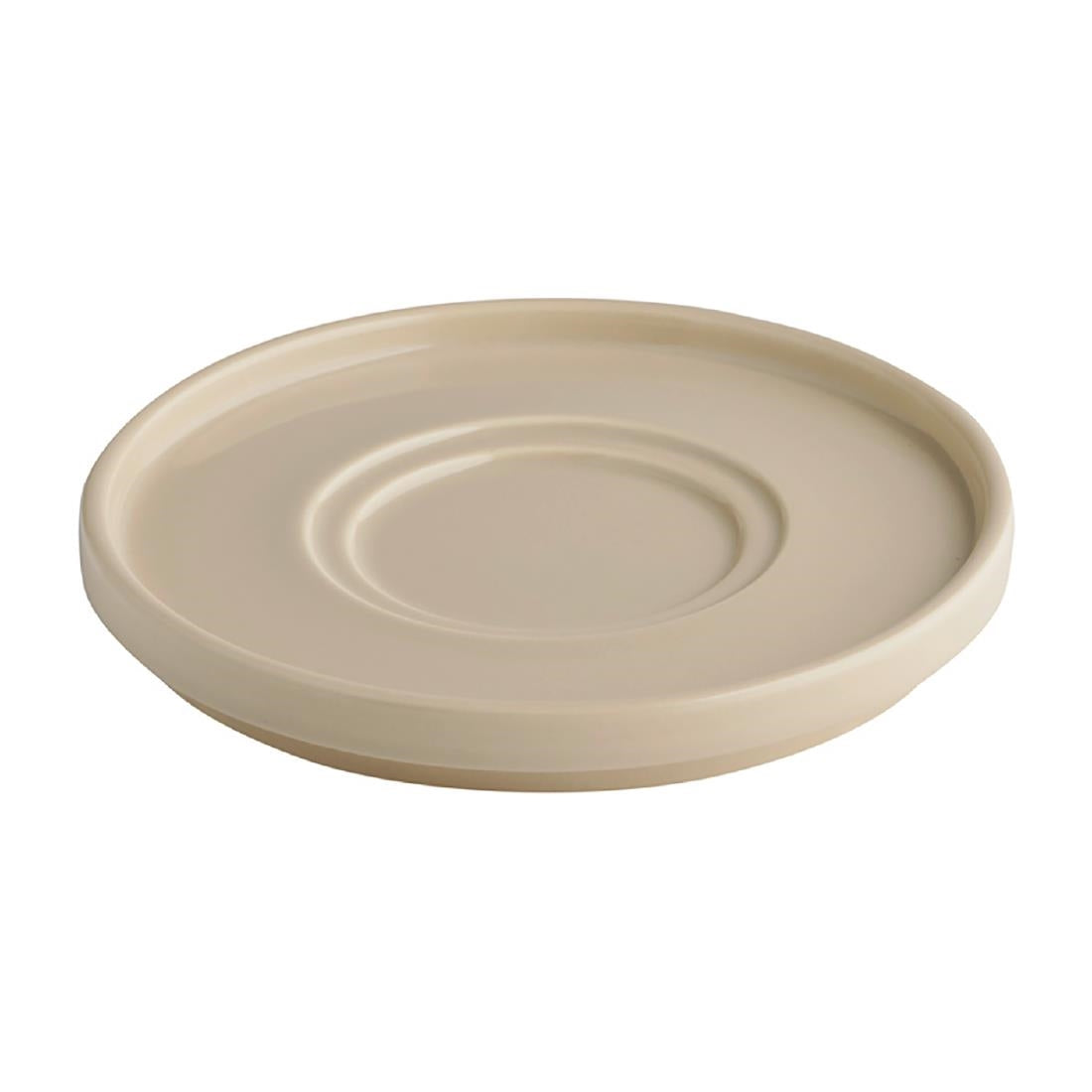 APS THE GRID Porcelain Saucers Sand 160mm (6 Pack)