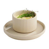 APS THE GRID Porcelain Saucers Sand 160mm (6 Pack)