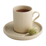 APS THE GRID Porcelain Saucers Sand 160mm (6 Pack)